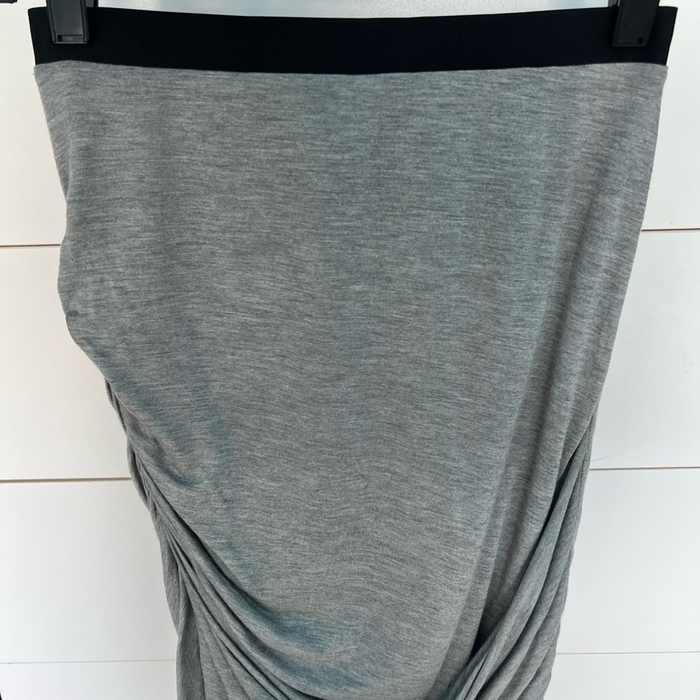 Helmut Lang strapless grey and black tube top